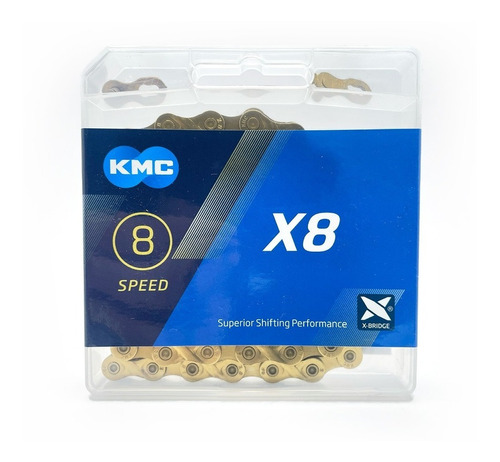 Corrente Kmc X8 Dourado / Gold 116l - 6v / 7v / 8v Shimano