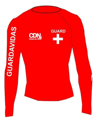 Remera Lycra Guardavidas Uv+50 Protección Solar Cdn