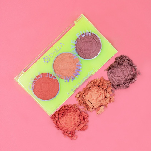Paleta Trio De Blushe E Iluminador Dalla Makeup