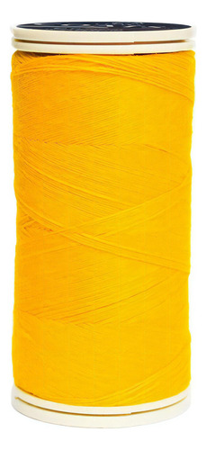 Caja 12 Pzas Hilo Coats Poliéster Liso 3 Cabos Fibra Corta Color T6980-0891 Amarillo Claro