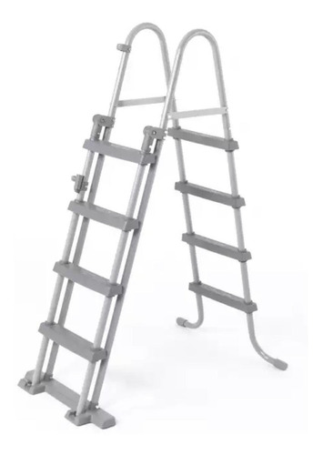 Imagen 3 de 10 de Pileta estructural redonda Bestway 56438 con capacidad de 16015 litros de 4.57m de diámetro gris claro diseño piedra prismática