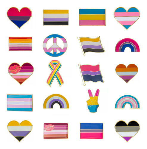 Pin Lgbtq Broche Queer, Bisexual, No Binario, Transexual Gay