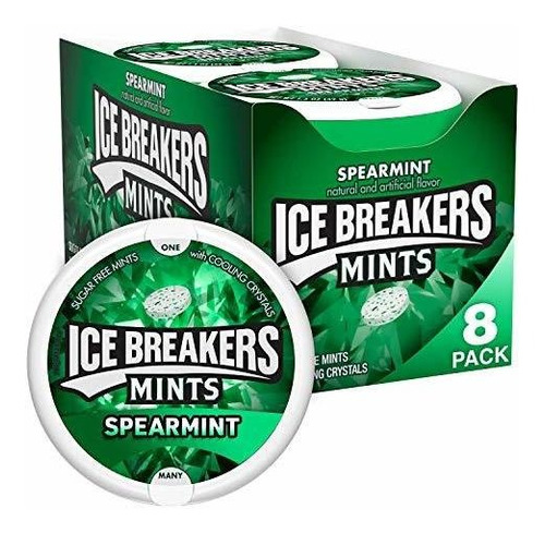 Ice Breakers Mentas Sin Azúcar, Menta Verde 8 Unidades