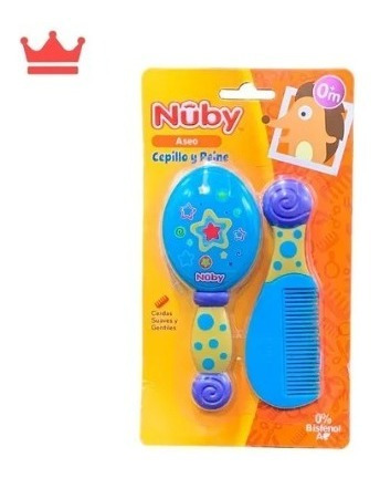 Set Cepillo Y Peine Para Bebe Nuby Anatomicos Bpa Free +0m