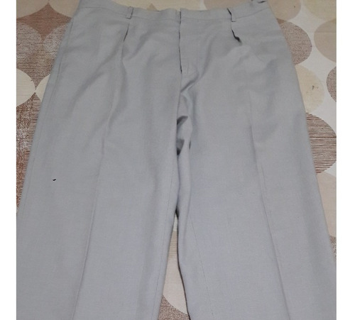 Pantalon Largo De Vestir Mancini Lino Color Gris Talle 48