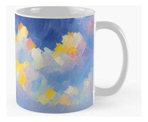 Taza Pintura Al Óleo Del Vibrante Paisaje De Un Océano Con O