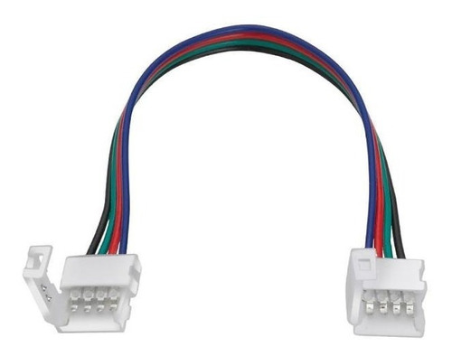 Conector Doble Para Tira Led A Presion Con Cable 5050 Rgb