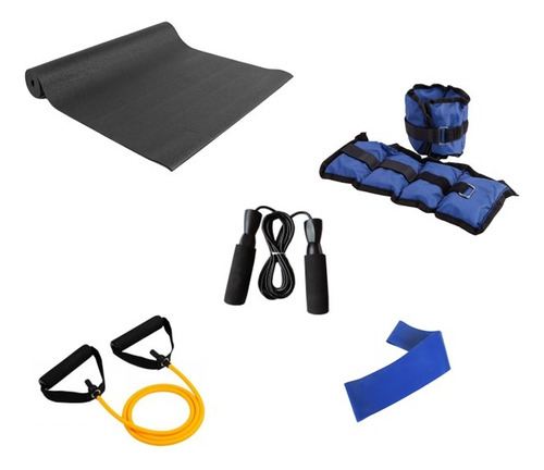 Kit Set Entrenamiento Ejercicio Colchoneta Banda Tobipesa 