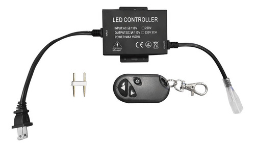 Atenuador Inalámbrico Wac-016 Manguera 500w Control 2 Piezas Color Negro