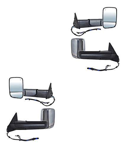 2) Espejos Inf Elect Crom C/desemp Genérica Ram 2019-2020