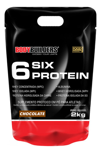 Six Protein Refil 2kg Chocolate - Bodybuilders