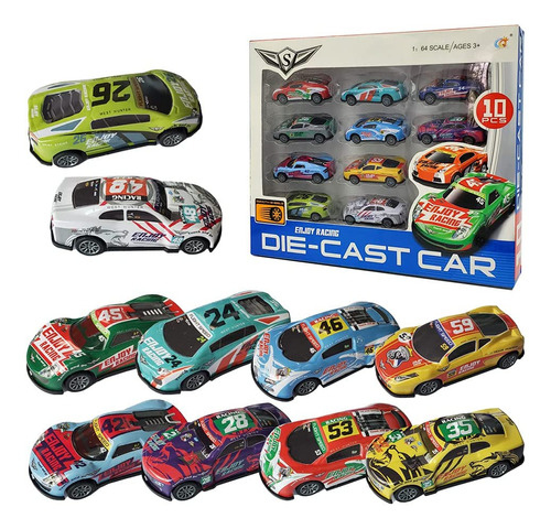 Pull Back Racing Cars Die Cast Race Car Vehicles, 3 Pul...