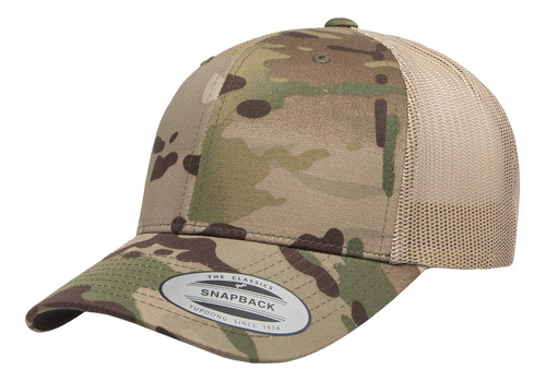 Gorra Trucker Retro Yupoong Yp Classics Multicam, Caqui, Os