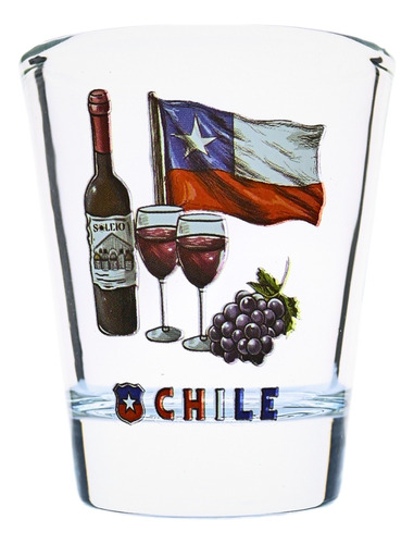 Set 4 Vasos Shot Tequileros 40 Ml Diseños De Chile Souvenir