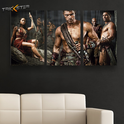 Cuadro Triptico Spartacus Serie Canvas Art 72cm X 40cm