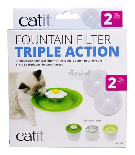 Cat It Filtros X2 Para Fuente De 2l Y 3l Petit Pet Shop