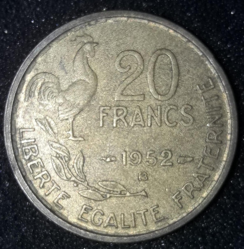Moeda 20 Francos Ano 1952 França