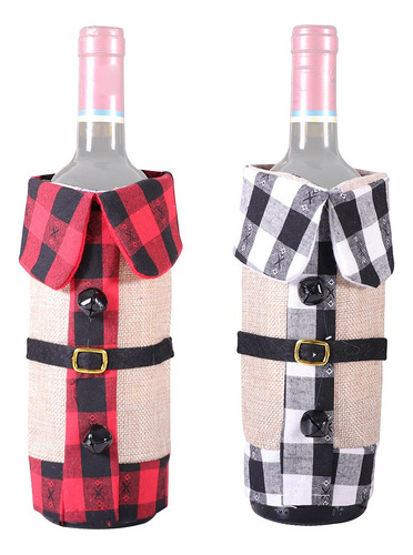 2 Fundas Navideñas Para Botellas De Vino Para Bodas, Fiestas