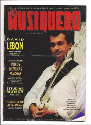 Revista El Musiquero N° 43 David Lebon Las Palancas Ii B5