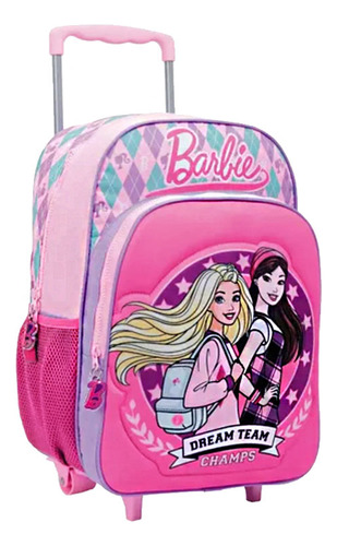 Mochila Barbie Dream Team Champs 16 Pulgadas Con Carro