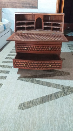 Mini Escrivaninha Séc.xix - Marchetaria - Raríssima