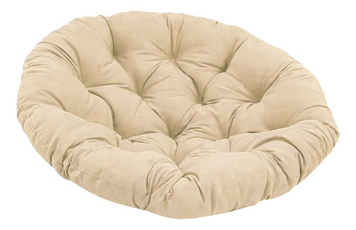 2 Cojín De Asiento Acolchado Redondo De 50 Cm, Cojín Caqui