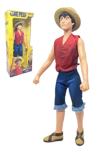 Boneco Monkey D. Luffy One Piece Netflix 45cm Articulado