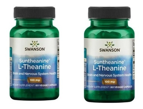 L Teanina Concentrada Swanson 100mg 60cap Pack2x Enviogratis