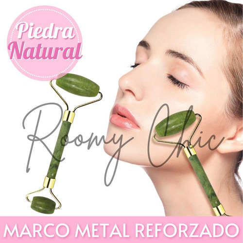 Rodillo Facial Piedra Jade Masajea Tonifica Antiedad Ojeras