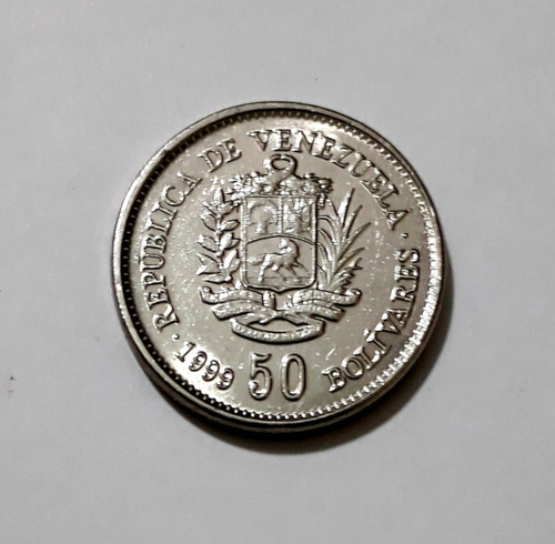 Moneda Venezolana Año 1999 - 50 Bolívares