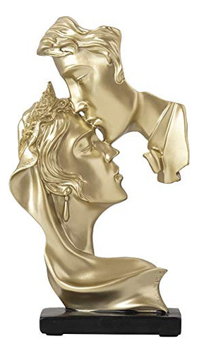Willcome Man Kiss Womans Forehead Estatua De Resina Fundida 