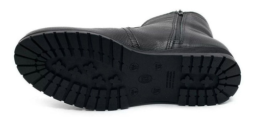Imagem 4 de 4 de Bota Feminina Bottero Cano Curto Couro Legitimo 337703 Preto