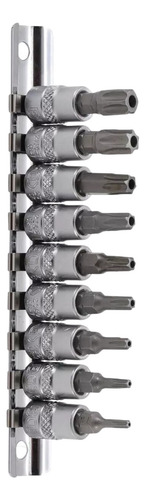Kit 9 Dados Bgs Con Puntas Torx T-star De T10 A T50 X 1/4