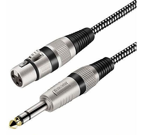 Cable Para Micrófono: Cable Xlr Hembra A Trs De 1-4 Pulgadas