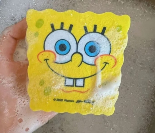 Esponja Para Trastes Ibaram Con Diseño De Bob Esponja