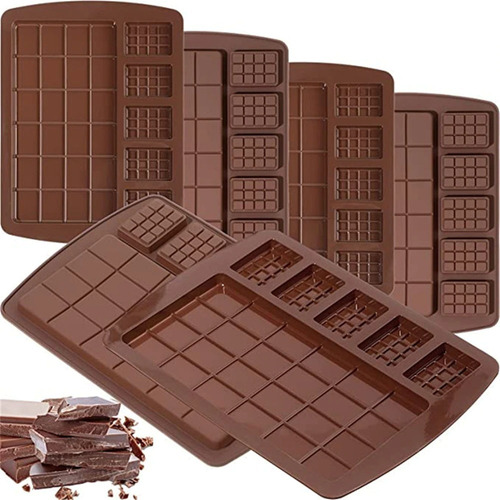 Molde Silicona Chocolatina Grande - Pequeña Gofres Chocolate