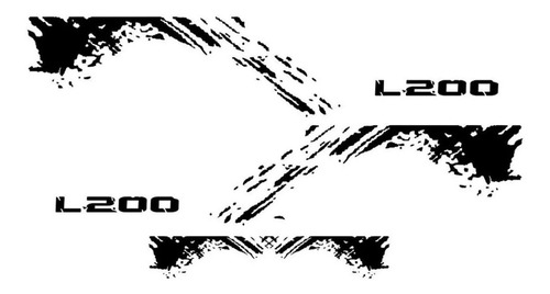 Adesivos Mitsubishi L200 Faixa Lateral Rally Completo Imp41