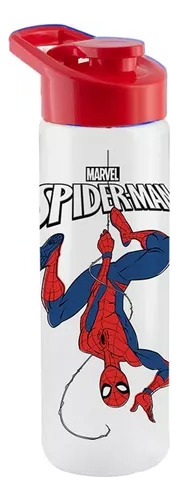 Garrafa Squeeze Spiderman Homem Aranha Branca/vermelha 700ml