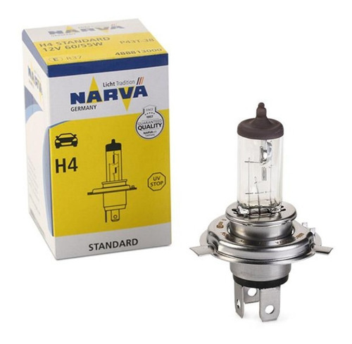 Lampara Semioptica Corta-larga 12v H4 P43 60/55w 3 Patas 