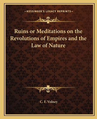 Libro Ruins Or Meditations On The Revolutions Of Empires ...