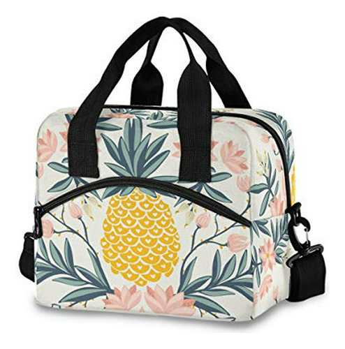 Cava - Alaza Tropical Vintage Pineapple Floral Insulated Lun