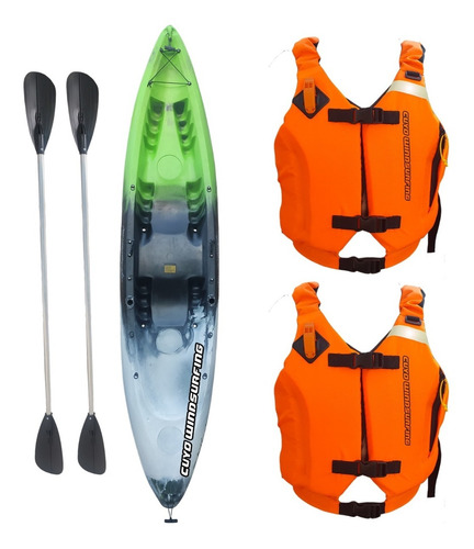 Combo Kayak N2 Kayaxion Tridente 2 3 Personas + Chalecos Pro