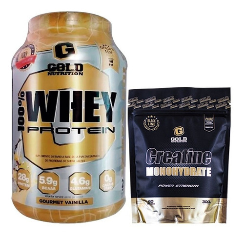 Gold Nutrition Whey Protein 2lb + Creatine Monohydrate 300gr