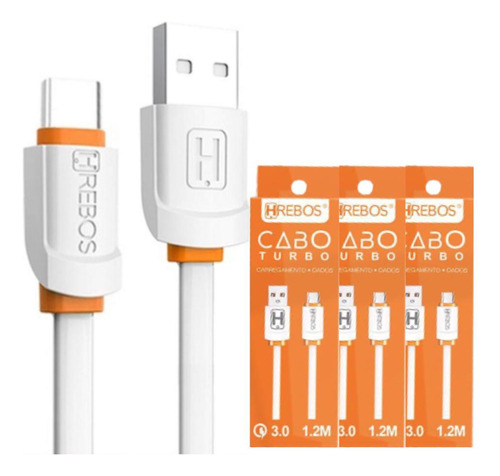 Kit 3 Cabo Tipo-c Usb Para Xiaomi Pocophone F1 F2 F3 F4 F5