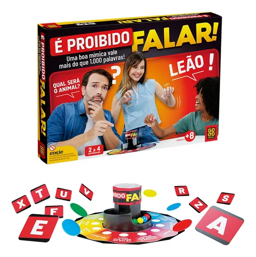 Jogo Tabuleiro É Proibido Falar Grow Mesa Mimicas Brinquedo