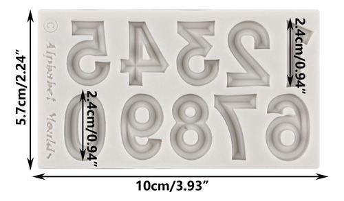 Moldes De Silicona Para Fondant Número 3d 0-9, Moldes Para H