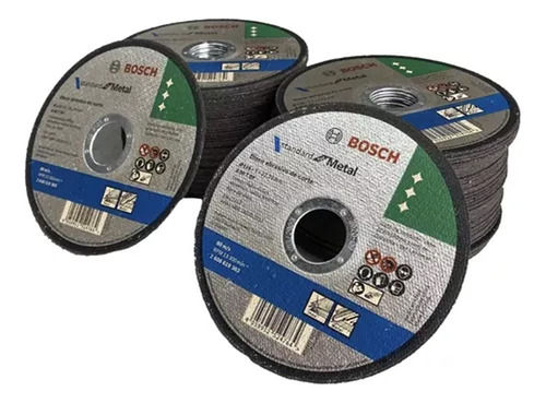 Combo 50 Discos De Corte Para Meta 115mm Bosch 