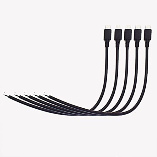 5 Uds Usb C Tipo-c Macho Cable De Enchufe 10 Pulgadas 25cm 5