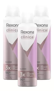 Kit 3 Desodorante Rexona Clinical Classic 150ml