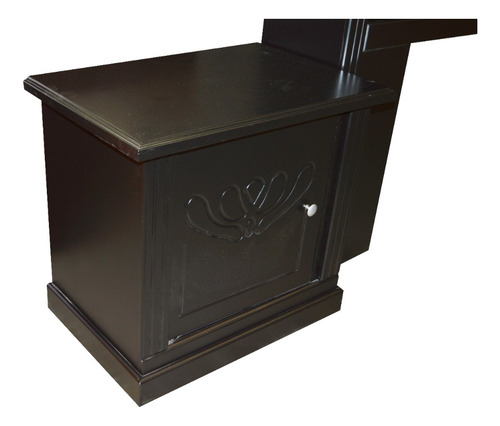 Cama Recamara Modular King Size Chocolate Sin Base Ni Colcho